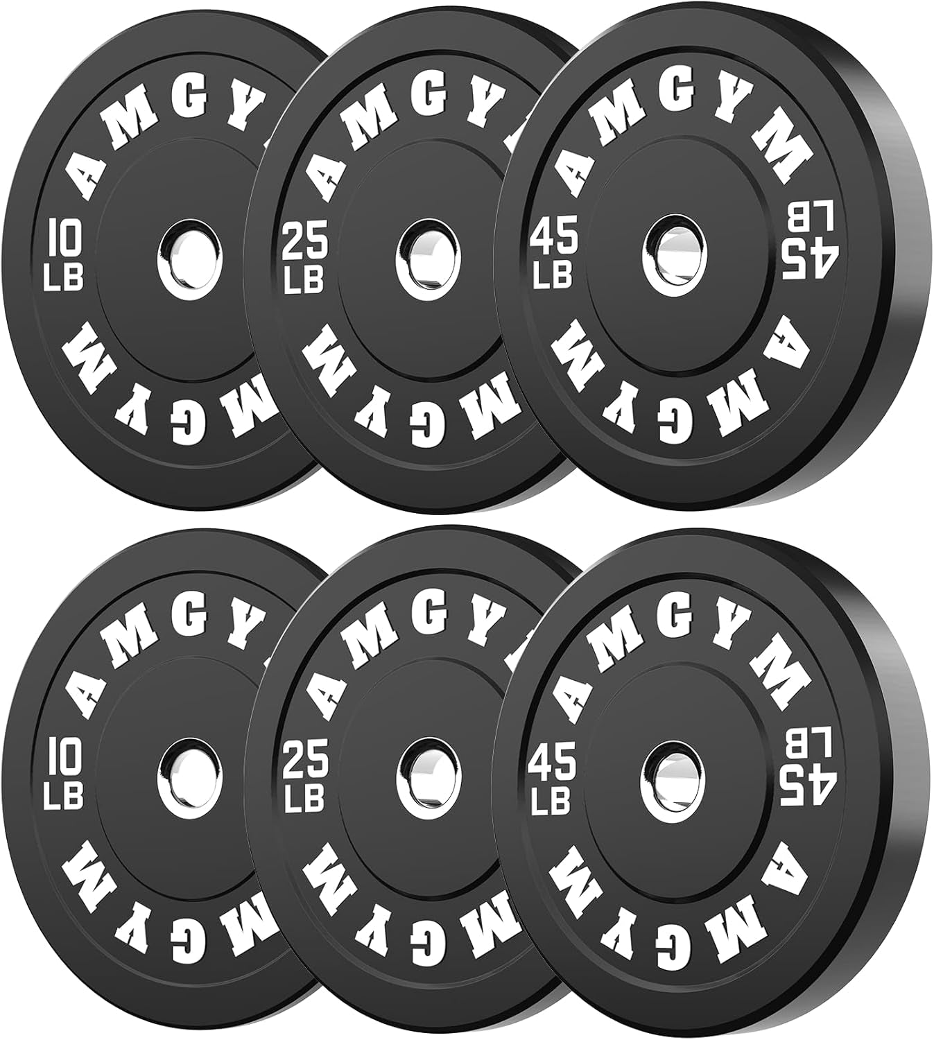 2 Inch Bumper Plates, 10-650Lbs, Barbell Rubber Olympic Weight Plates Set for Home Gym, Strength Training & Weight Lifting, Multiple Options Colors