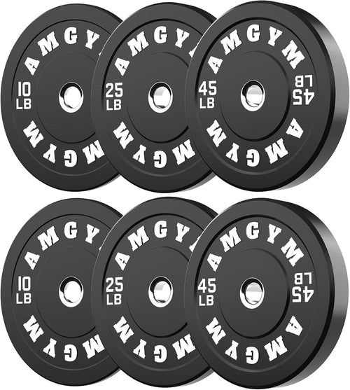 2 Inch Bumper Plates, 10-650Lbs, Barbell Rubber Olympic Weight Plates Set for Home Gym, Strength Training & Weight Lifting, Multiple Options Colors